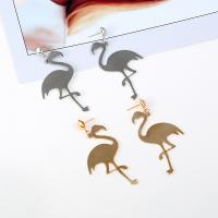 Zinc Alloy Drop Earrings stainless steel post pin Bird plated for woman lead & cadmium free Sold By Pair