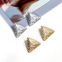 Zinc Alloy Stud Earring stainless steel post pin Triangle plated for woman lead & cadmium free Sold By Pair