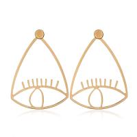 Zinc Alloy Drop Earrings stainless steel post pin Eye gold color plated for woman lead & cadmium free Sold By Pair