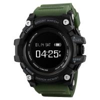 SKmei® Men Jewelry Watch, Silicone, with plastic dial & Stainless Steel, plated, heart rate measurement & call reminder & 3d pedometer & calorie & with bluetooth remote shutter & 30M waterproof & adjustable & LED & for man, more colors for choice, 55x54x18mm, 21mm, Length:Approx 10 Inch, Sold By PC