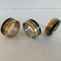 Edelstahl Ringe, plattiert, unisex & verschiedene Größen vorhanden & mit Brief Muster, verkauft von PC