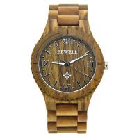 BEWELL® Watch Collection, Wood, with Glass & Stainless Steel, Life water resistant & different materials for choice & for man, 56mm, Length:Approx 8.5 Inch, Sold By PC