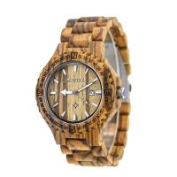 BEWELL® Watch Collection, Wood, with Glass & Stainless Steel, Life water resistant & for man, more colors for choice, 47mm, Length:Approx 8.5 Inch, Sold By PC