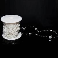 ABS-Kunststoff-Perlen Perle Seil, rot, 13mm, ca. 60m/Spule, verkauft von Spule
