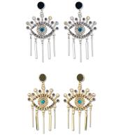 Zinc Alloy Tassel Earring stainless steel post pin plated for woman lead & cadmium free Sold By Pair
