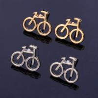 Zinc Alloy Stud Earring stainless steel post pin Bike plated for woman lead & cadmium free 13mm Sold By Pair