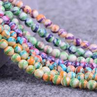 Rain Flower Stone Beads Round Sold Per Approx 15.3 Inch Strand