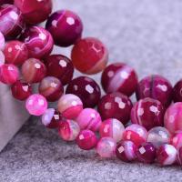 Natural Rose Agate Beads & faceted Sold Per Approx 15.7 Inch Strand