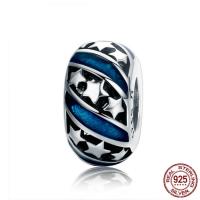 Thailand Sterling Silver European Bead Rondelle without troll & enamel Approx 4.5-5mm Sold By PC
