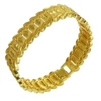 Bracelets en laiton, Plaqué d'or 24K, unisexe, 17mm, Vendu par Environ 8 pouce brin