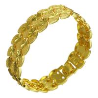 Brass Bracelet & Bangle, 24K gold plated, Unisex, 16.50mm, Sold Per Approx 8 Inch Strand