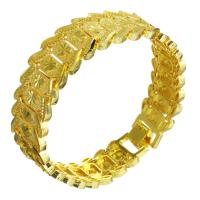 Bracelets en laiton, Plaqué d'or 24K, unisexe, 18mm, Vendu par Environ 8 pouce brin
