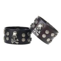 Cowhide Bracelet with Zinc Alloy plated durable & Unisex 38mm Length Approx 9 Inch Sold By PC
