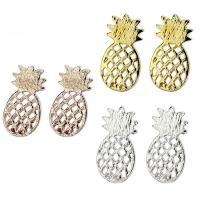 Zinc Alloy Stud Earring Pineapple plated for woman & hollow Sold By Pair