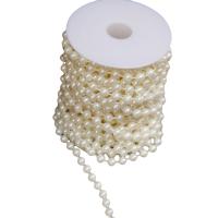 Plastique ABS perle perles de la chaîne, normes différentes pour le choix, beige, Vendu par bobine