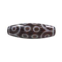 Natural Tibetan Agate Dzi Beads, Oval, eighteen-eyed & two tone, 38x12mm, Hole:Approx 2.5mm, Sold By PC