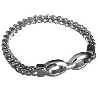 Stainless Steel Jewelry Bracelet Infinity curb chain & for man original color 6mm Sold Per Approx 9 Inch Strand