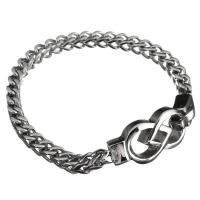 Stainless Steel Jewelry Bracelet Infinity curb chain & for man original color 5mm Sold Per Approx 9 Inch Strand