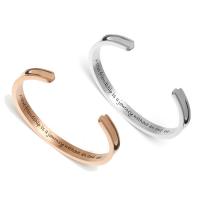 Stainless Steel Bangle, plated, with letter pattern & for woman & enamel, more colors for choice, 7mm, Inner Diameter:Approx 62mm, Sold By PC