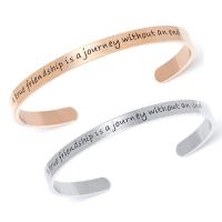 Stainless Steel Bangle, plated, Unisex & adjustable & with letter pattern & enamel, more colors for choice, 6mm, Inner Diameter:Approx 62mm, Sold By PC