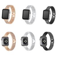 Faixas de relógio, Aço inoxidável 316L, banhado, para o Apple Watch & tamanho diferente para a escolha, Mais cores pare escolha, vendido para Aprox 8 inchaltura Strand