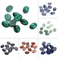 Natural Gemstone Cabochons, Flat Oval, different materials for choice & different size for choice & flat back, 10PCs/Bag, Sold By Bag