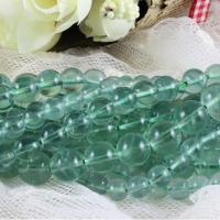 grüner Fluorit Perle, rund, natürlich, verschiedene Größen vorhanden, grün, verkauft per ca. 15.7 ZollInch Strang