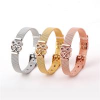 Bijoux bracelet en acier inoxydable, Placage, pour femme & avec strass, plus de couleurs à choisir, 10x1mm, Vendu par Environ 8.3 pouce brin