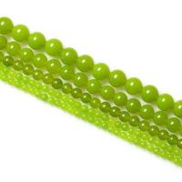 Jade Olive Beads Round natural green Sold Per Approx 15.7 Inch Strand