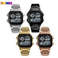 SKmei® Unisex šperky hodinky, Nerez, s slitina zinku volbou & Sklo, á, 30M vodotěsné & nastavitelný & LED, více barev na výběr, 43x45x13mm, 18mm, Délka Cca 9.2 inch, Prodáno By PC