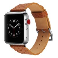 Bracelets de montre, Cuir, pour Apple Watch, orange, 42mm, Vendu par Environ 7 pouce brin