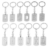 Bag Purse Charms Keyrings Keychains Zinc Alloy with Stainless Steel Pendant Letter plated Unisex nickel lead & cadmium free 100mm Sold By Lot