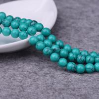 Perles turquoises, turquoise synthétique, Rond, naturel, normes différentes pour le choix, vert, Vendu par Environ 15.7 pouce brin