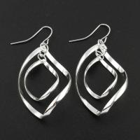 Iron Earring platinum color plated for woman lead & cadmium free Sold By Pair
