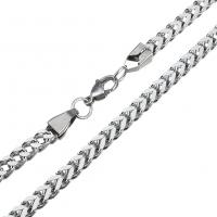 Stainless Steel Chain Ogrlica, Nehrđajući čelik, rubnik lanac, izvorna boja, 5mm, Prodano Per Približno 24 inčni Strand