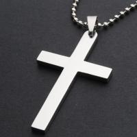 Stainless Steel Cross Pendants, original color, 52x30x1.20mm, Hole:Approx 3x6mm, Sold By PC