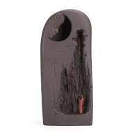 Backflow Incense Burner, Purple Clay, durable, 285x125x70mm, Sold By PC