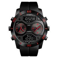 SKmei® Unisex Smycken Watch, Zink Alloy, med Glas & Silikon & ROSTFRITT STÅL, plated, 50M vattentät & justerbar & LED, fler färger för val, nickel, bly och kadmium gratis, 50x57x14mm, 22mm, Längd Ca 10.2 inch, Säljs av PC