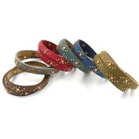 PU Leather Bracelet with Zinc Alloy plated for woman 10mm Length Approx 15.3 Inch Sold By Lot