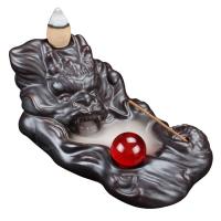Backflow Incense Burner, Porcelain, with Resin, durable, 135x70x60mm, Sold By PC