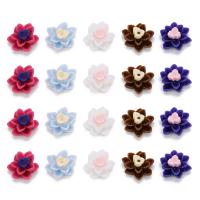 Flower Resin Cabochon, flat back, more colors for choice, 14mm, 50PCs/Bag, Sold By Bag