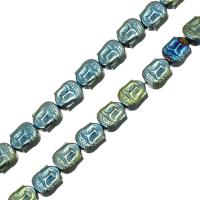Non Magnetic Hematite Beads, Buddha, plated, 8.50x7x4.50mm, Hole:Approx 1mm, Length:Approx 15.5 Inch, 10Strands/Lot, Approx 47PCs/Strand, Sold By Lot