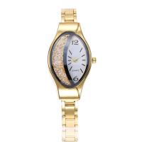 女性の腕時計, 亜鉛合金, とともに アクリル ラインス トーン & 亜鉛合金のダイヤル & ガラス, メッキ, 調節の可能性がある & 女性用, 無色, 48x27x10mm, で販売される 約 9 インチ ストランド