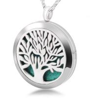 Stainless Steel Locket Pendant, with Sponge, Tree, plated, different size for choice & hollow, more colors for choice, Hole:Approx 2-3mm, Sold By PC