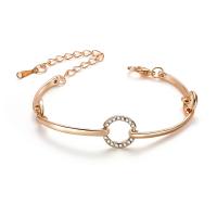 Zinc Alloy Bracelet with 6cm extender chain gold color plated for woman & with rhinestone lead & cadmium free Sold Per Approx 5 Inch Strand