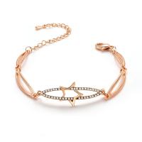 Zinc Alloy Bracelet with 5.5cm extender chain gold color plated for woman & with rhinestone lead & cadmium free Sold Per Approx 5.5 Inch Strand
