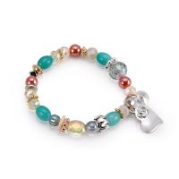 Crystal Bracelets Zinc Alloy with Crystal & Acrylic plated Bohemian style & for woman & faceted lead & cadmium free  Sold Per Approx 6 Inch Strand