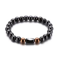 Non Magnetic Jewelry Bracelet Non Magnetic Hematite Bracelet for woman gold color plated Round 8mm Sold per Approx 6.5 Inch  Strand