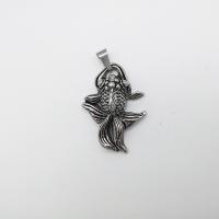 Stainless Steel Animal Pendants Goldfish plated Unisex & blacken Sold By PC