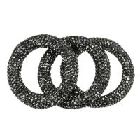 Clay Pave Linking Ring Donut with rhinestone Approx 1mm Sold By Lot